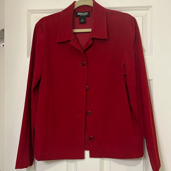 Briggs New York Jackets & Blazers - Briggs New York Red Shirt Jacket